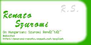 renato szuromi business card